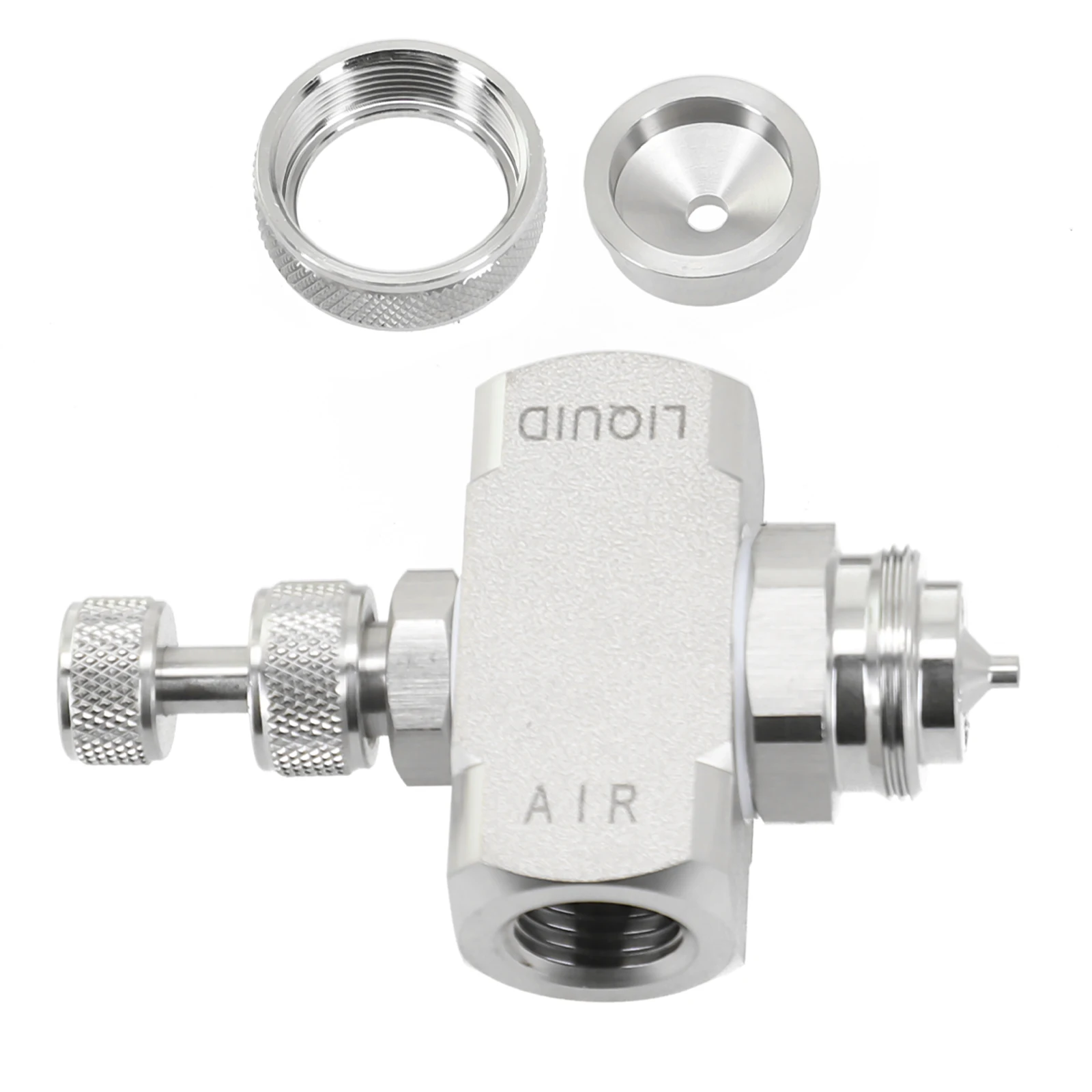 

Насадка для распыления воздуха, регулируемая 1/4BSPT, охлаждающий сифон низкого давления, запотевающий сифон, конусообразная форма, нержавеющая сталь