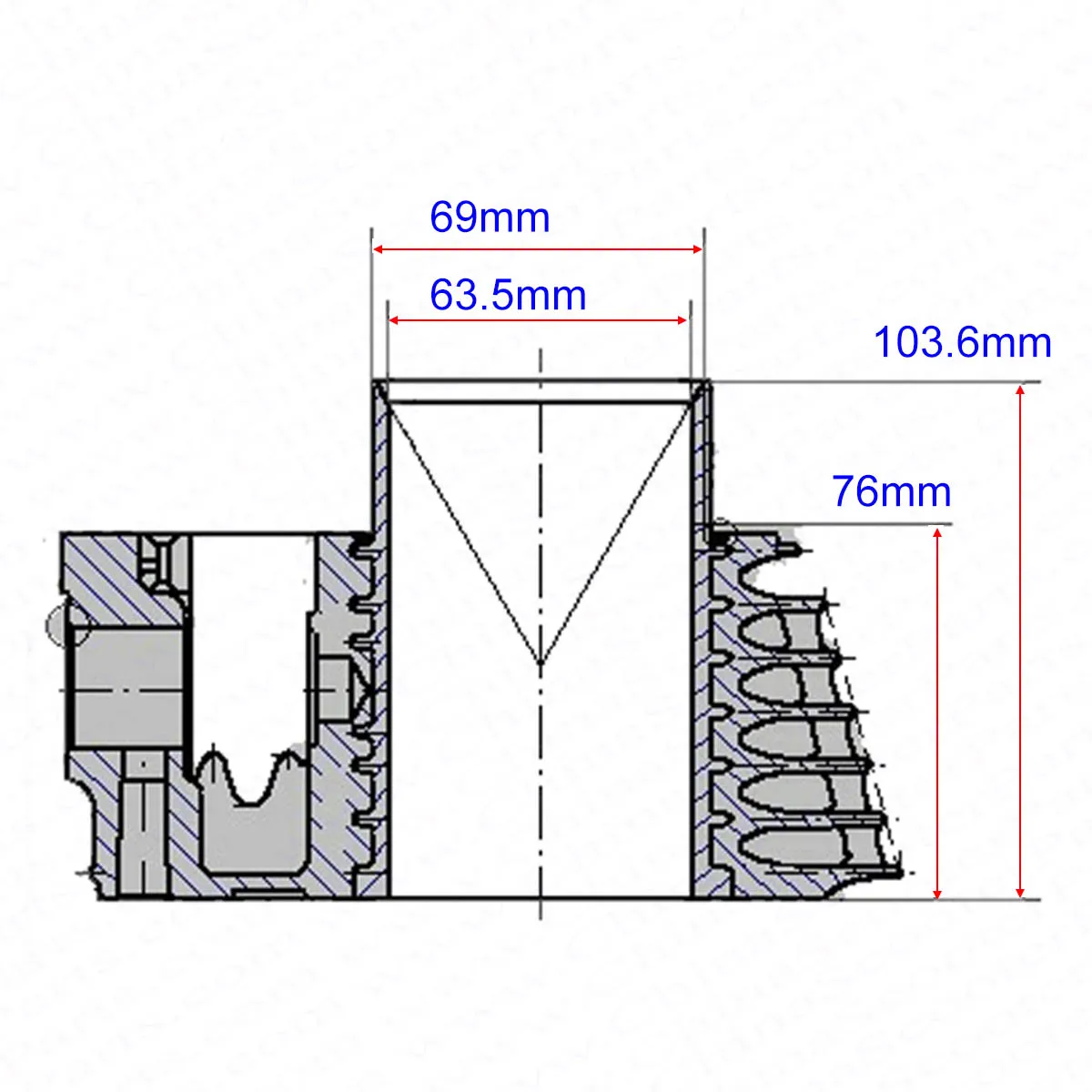 63.5mm Cylinder Piston Ring Gasket Kit Air 200CC Zongshen Shineray Bashan Taotao  Dirt Bike Pit  ATVs Quad