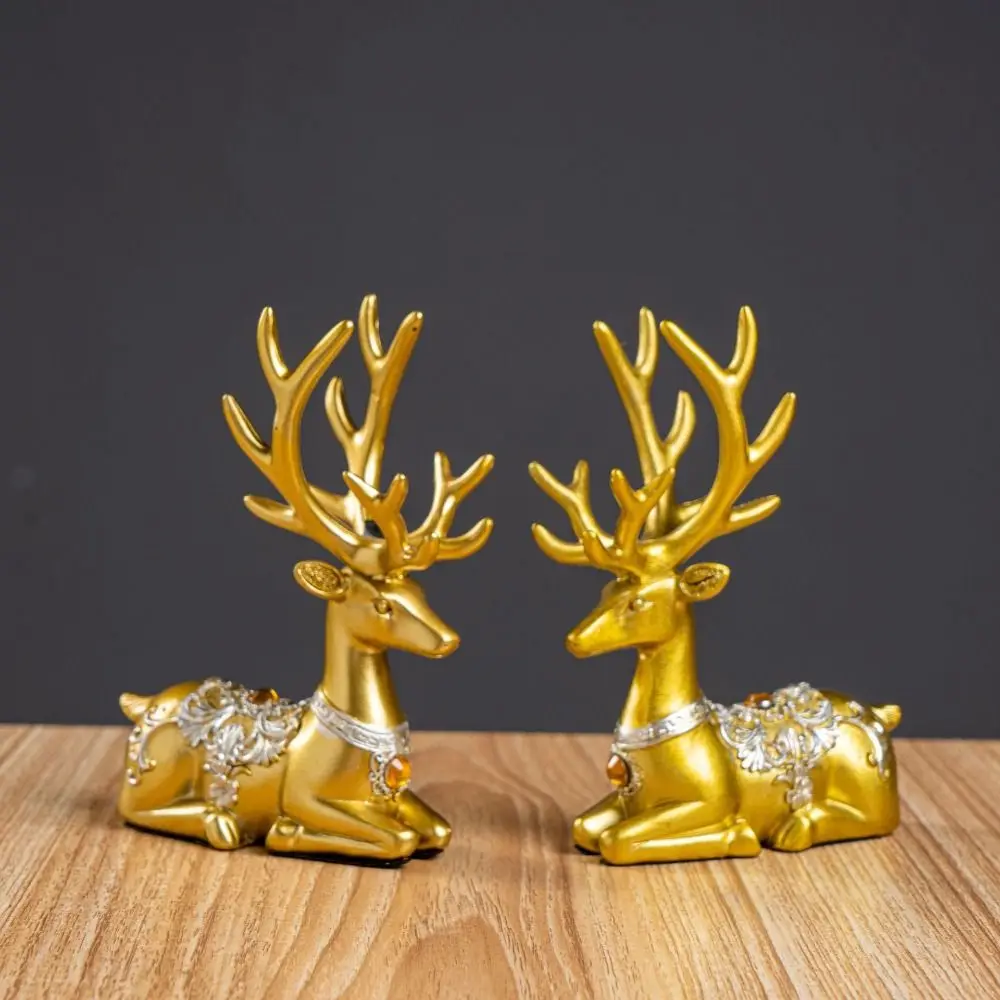

3/4pcs Resin Spotted Deer Ornaments Minimalist Cute Animal Sculpture Creative Exquisite Miniatures Figurine Prop