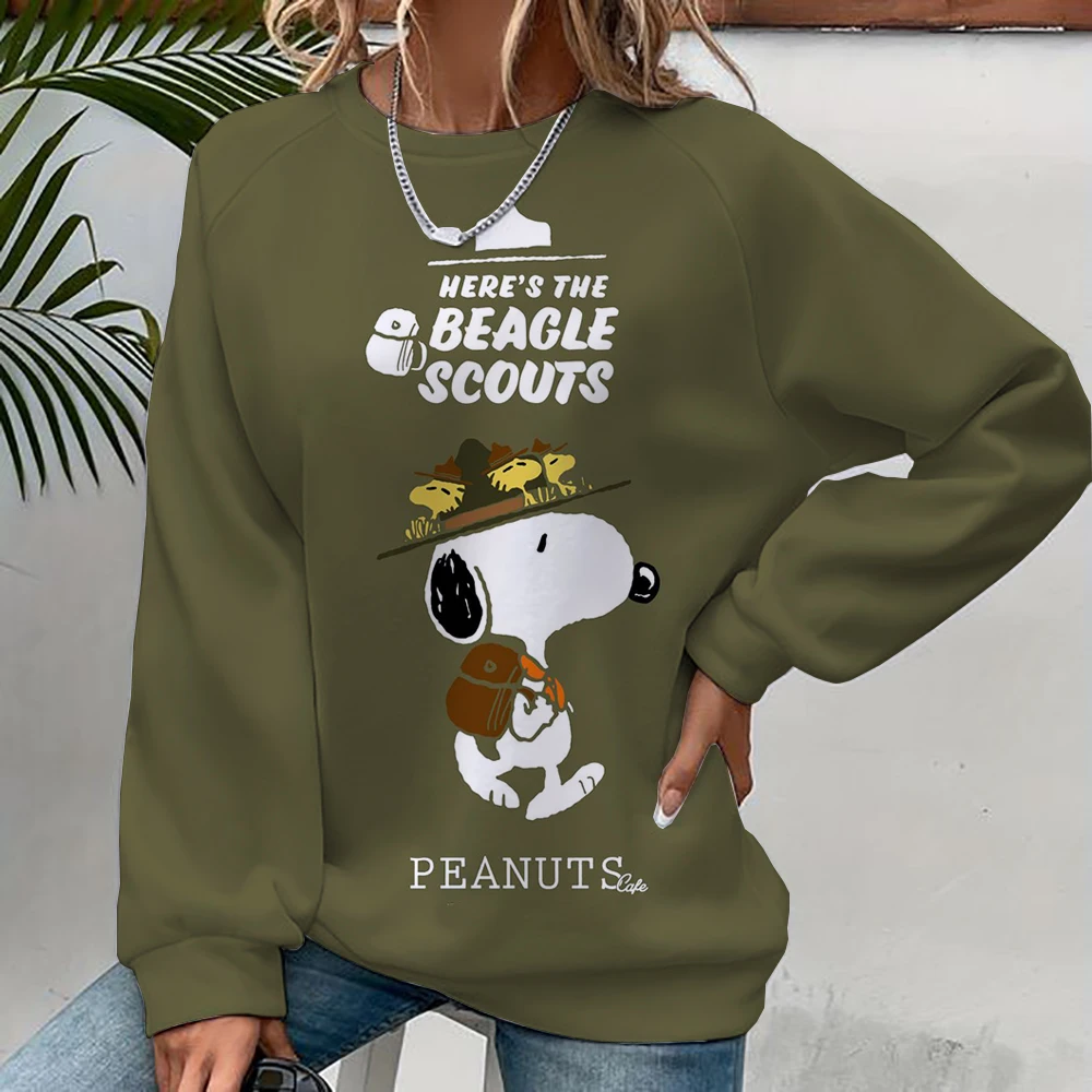 American Cartoon Comics Snoopy Hoodie Women Man Pullover Tops Spring Autumn Men 2024 New Casual Couple Sweatshirt Clothing