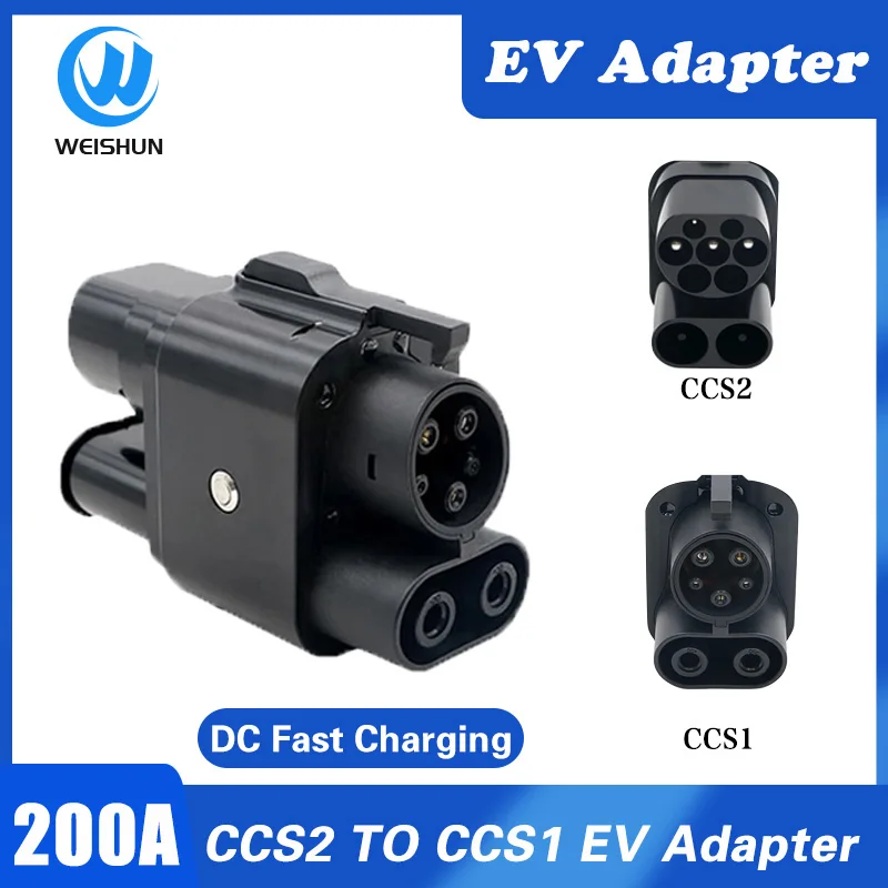 

CCS2 to CCS1 EV Chargring Adapter European standard to American Electric Vehicle car DC Fast Charging EVSE Connector Converte