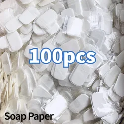 20/100Pcs Bathroom Hand Sanitizer Cleaning Soap Paper Portable Scented Sliced hand Soap Travel Scented Foam Accessories Home