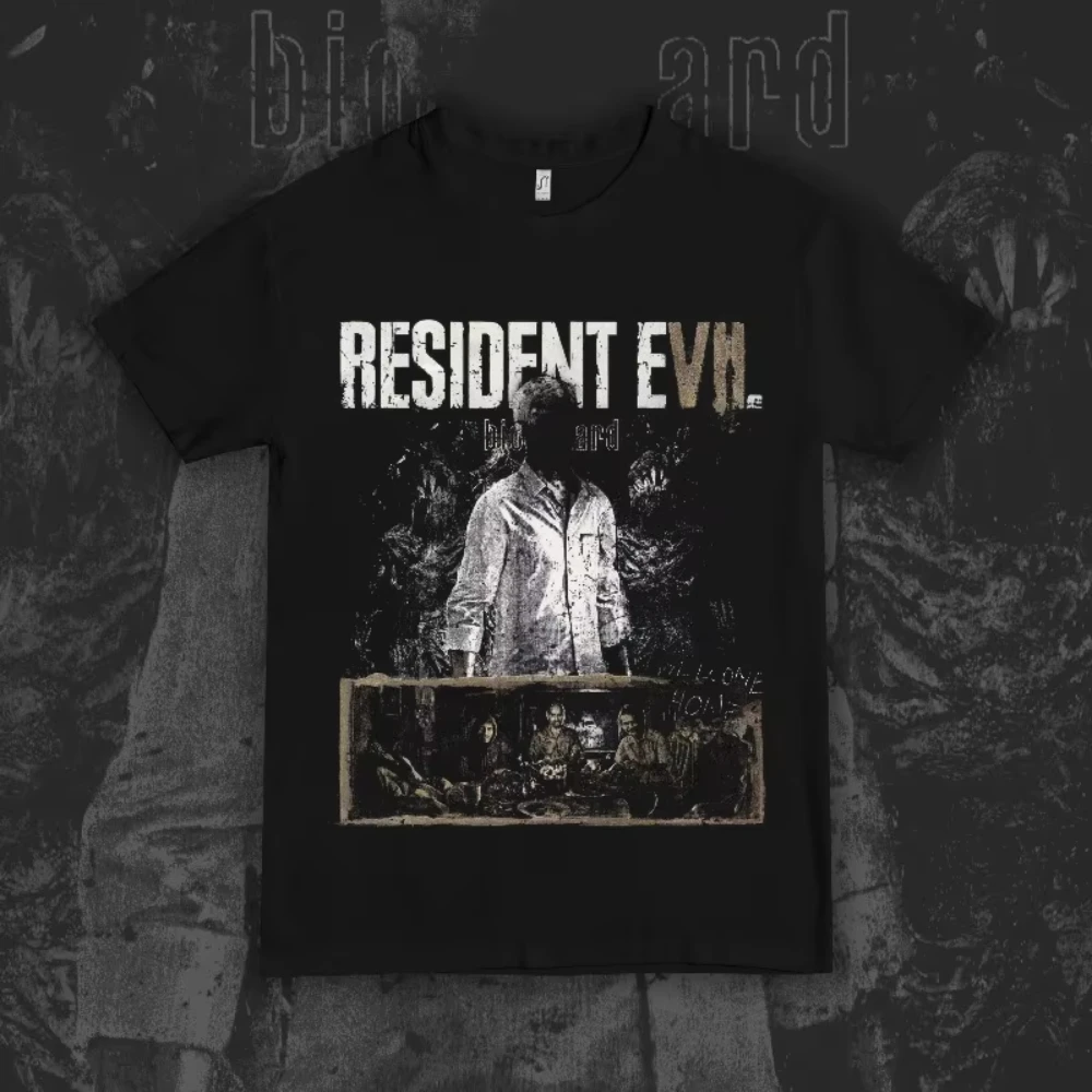 Resident Evil 7: Men's Summer Cotton Casual T-Shirt Resident Evil Game Merchandise Streetwear Shirt  vintage t shirt
