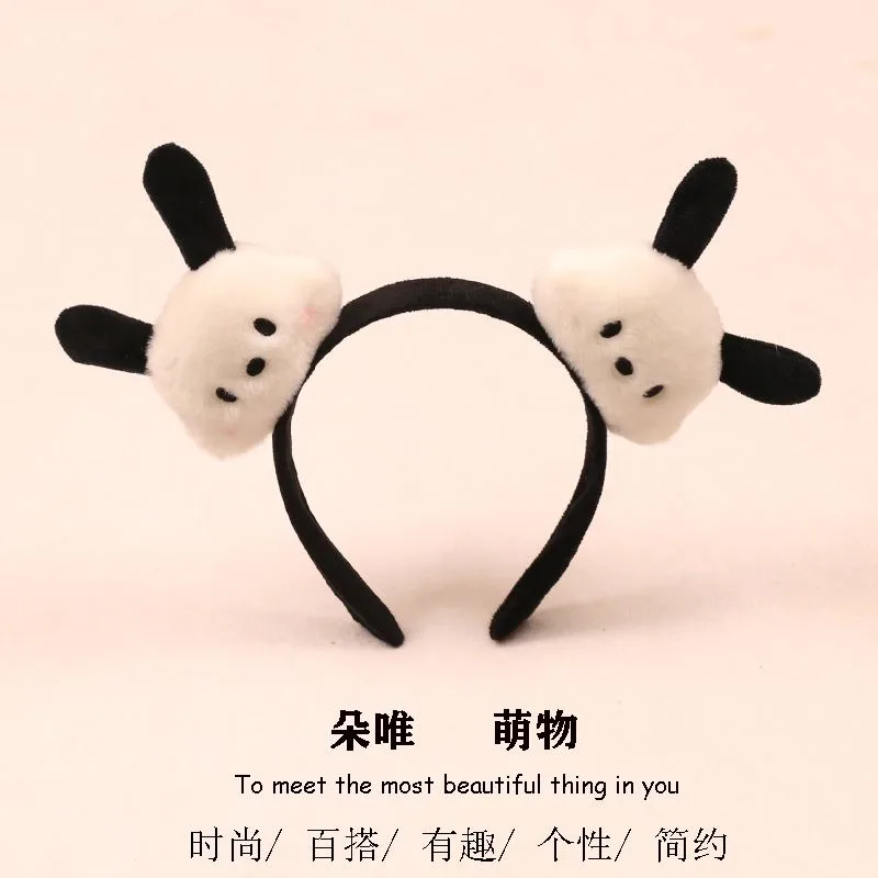 Kawaii Pochacco Sanrio น่ารัก Pochacco ผม Band ตุ๊กตาการ์ตูน Hairclip จี้น่ารักสร้างสรรค์แถบคาดศีรษะของขวัญน่ารักสําหรับหญิง