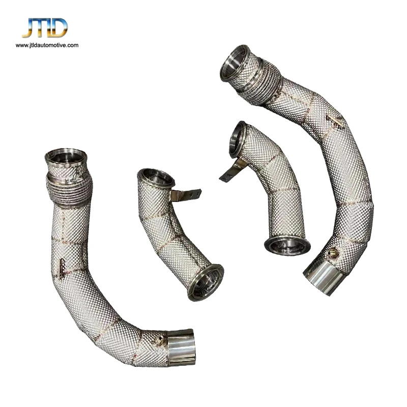 Heat Shield Down pipe for BMW M5 F90 SS304 Stainless Steel Performance Catless Exhaust System with OPF