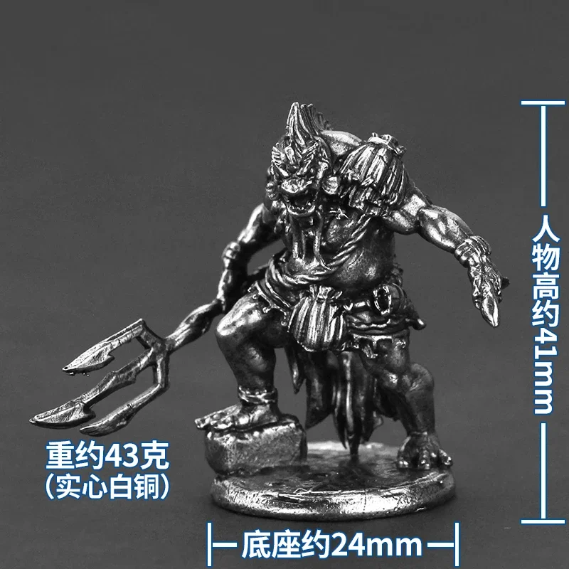 금속 심해 Murlocs 전사 미니 액션 피규어 모델 빈티지 괴물 인형 남자 멋진 장식품 DIY 장식 장난감 보드 게임