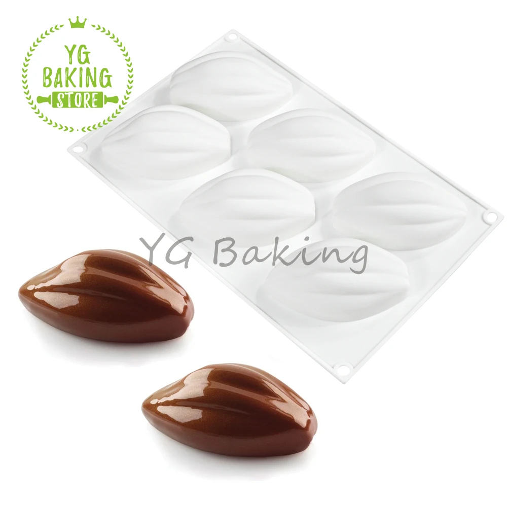 Dorica 6 trous dosettes de cacao conception Pudding Silicone Mousse moule bricolage français Dessert chocolat moule gâteau décoration outils ustensiles de cuisson