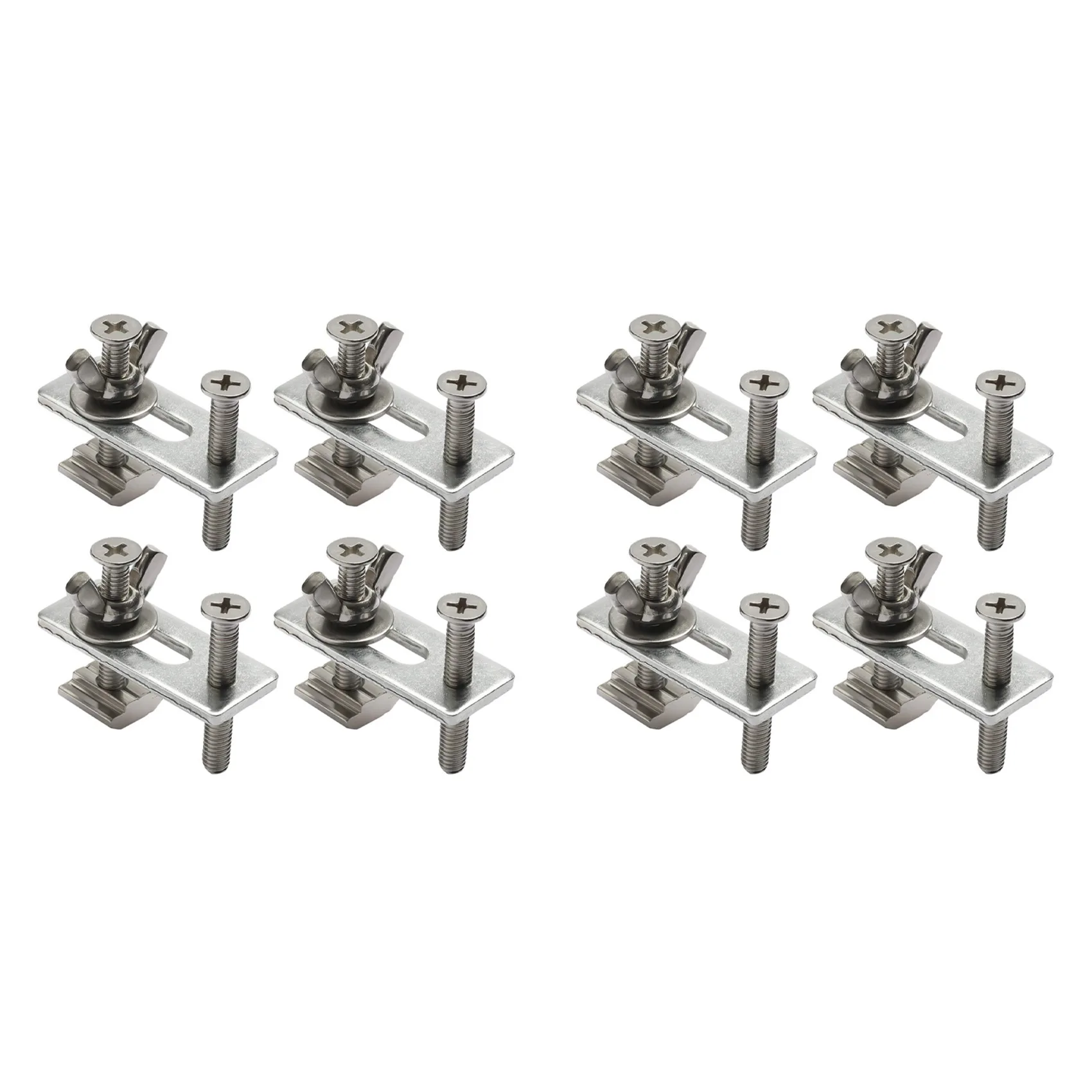 ABRE-8Pcs T-Track Mini Hold Down Clamp Kit With Iron Machine Engraving Machine Plate Clamp Fixture For Cnc Engraving Machine
