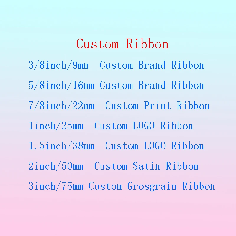 

50 Yards 100 Yards Custom Cartoon / Brand Printed Grosgrain Ribbons For Hair Bows DIY Handmade Materials Crafts Packaging