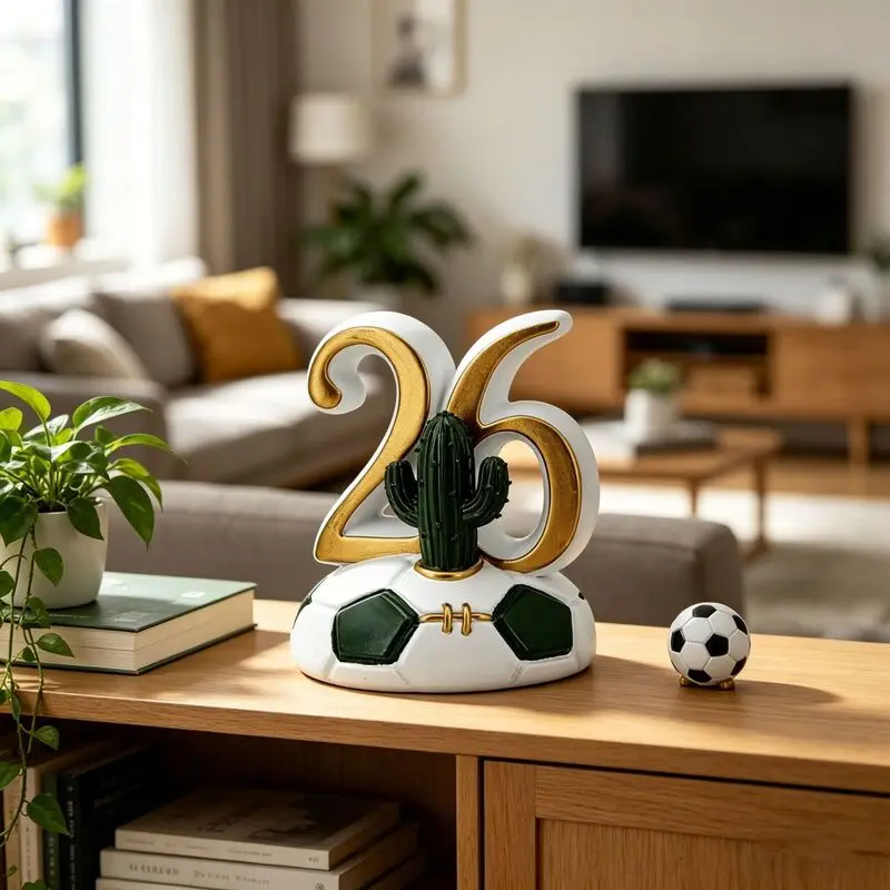 Creative Sports Resin Football Ornaments Fan Merchandise Gifts For Boys Personalized Home Desktop Decorations