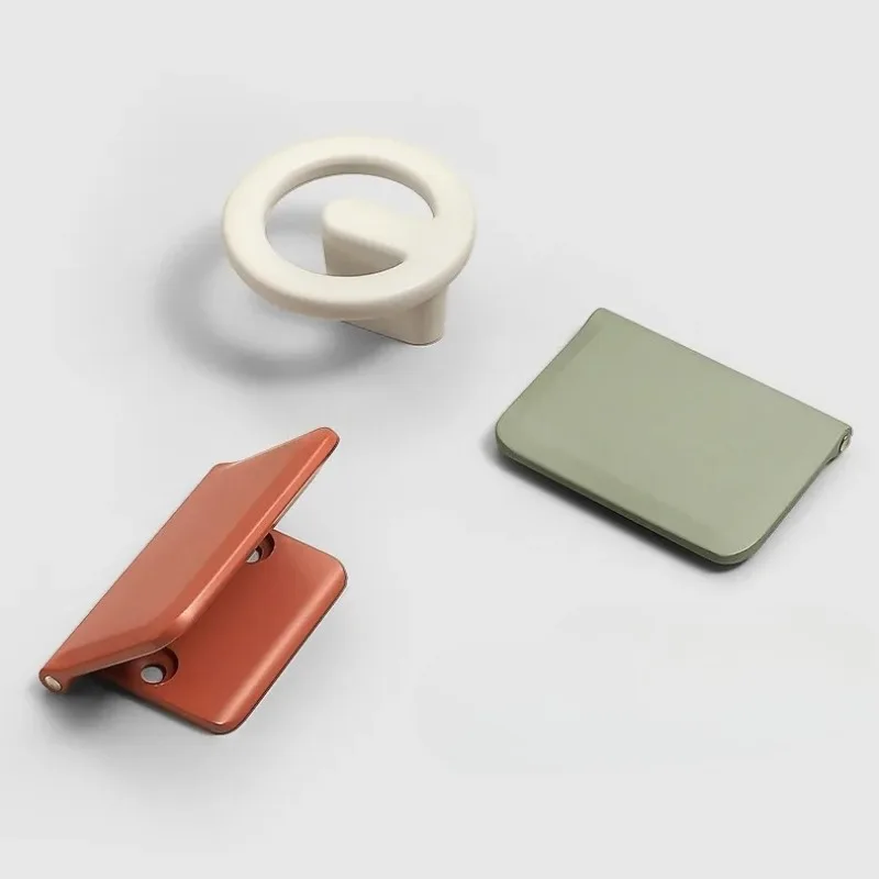 Modern Simple Style Drawer Cupboard Knobs Zinc Alloy Colourful Baking Paint Surface Treatment  Cabinet Door Handle