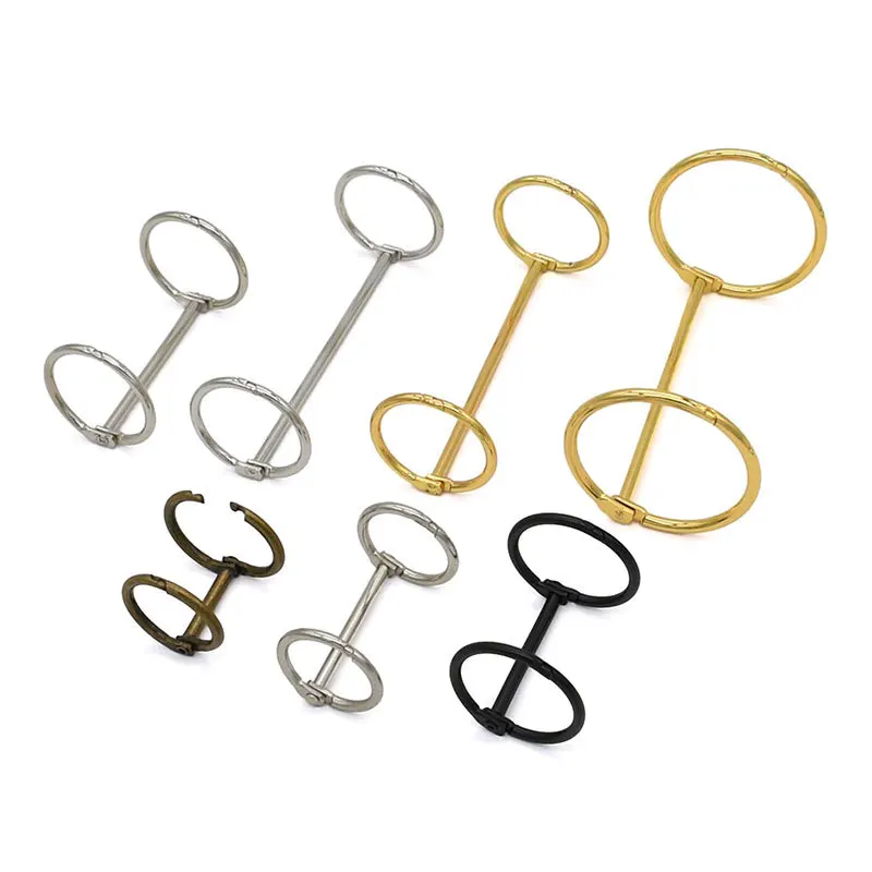 

27-83mm length Metal 2 Rings Book Binder 20mm Circle Ring Calendar Binding Clips Loose Leaf Book Binder Paper Clip Stationery