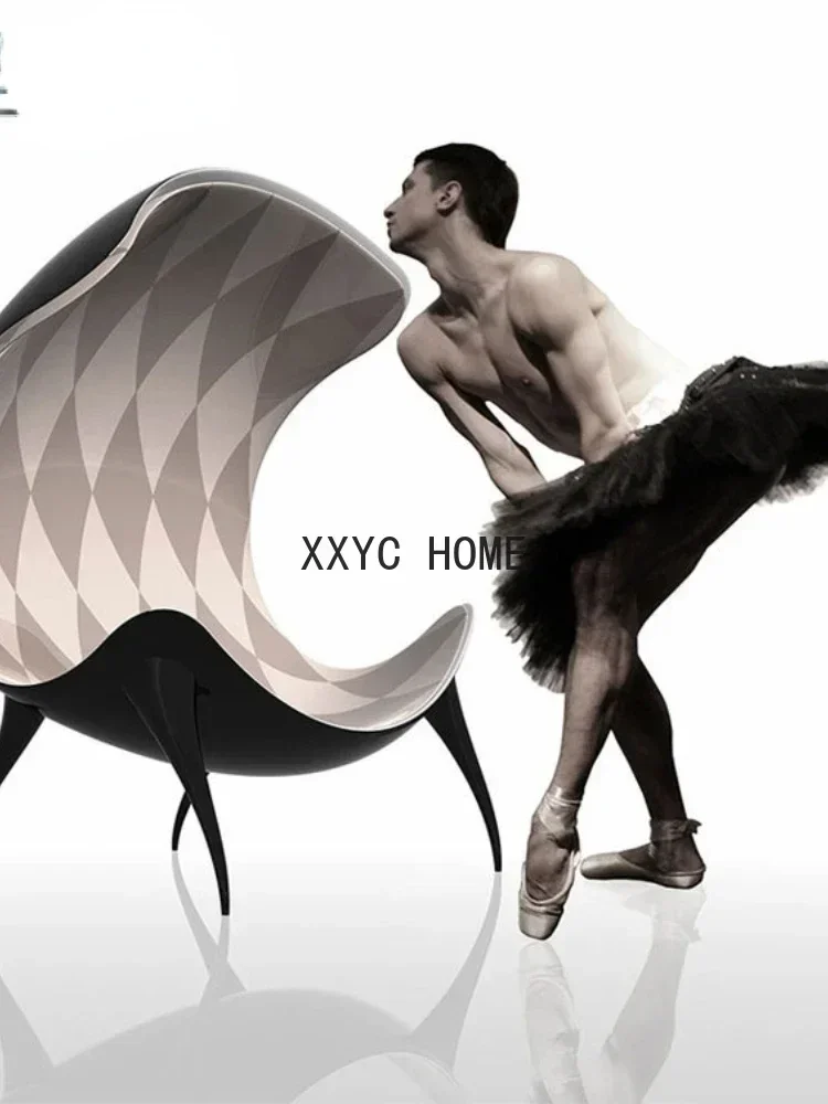 

Балетное кресло с персонализированной спинкой, дизайнерское кресло для отдыха, необычной формы, для вестибюля отеля и демонстрационных залов