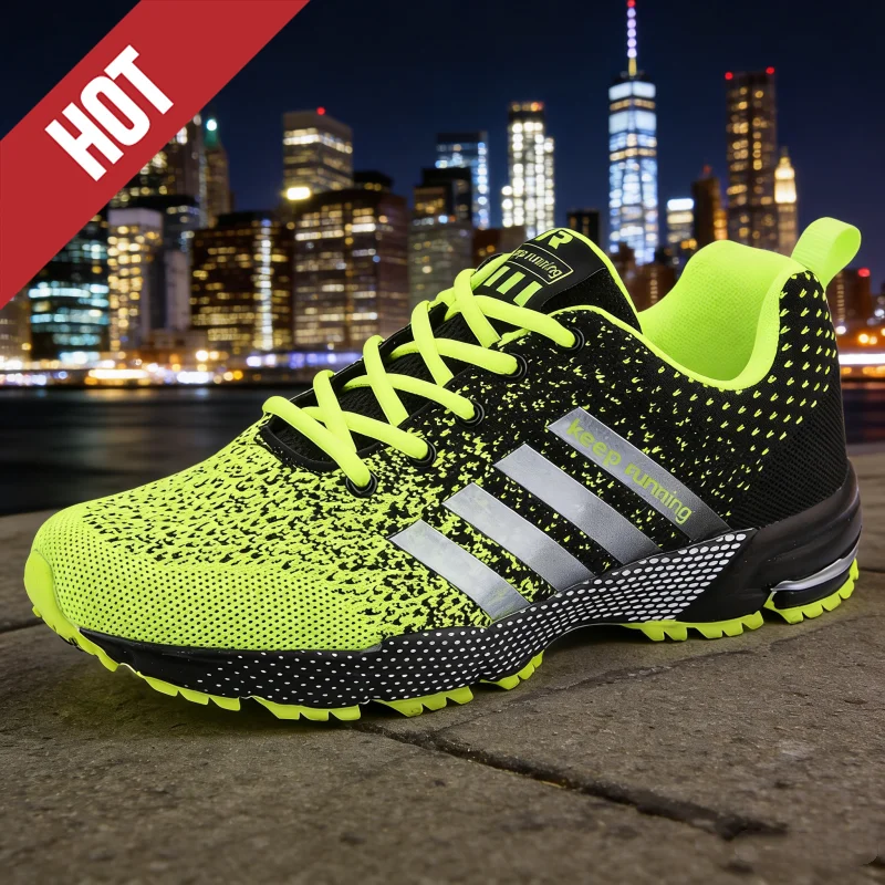 

Hot Sale Men Running Shoes Marathon Keep Running Breathable Mesh Sneakers Lightweight Outdoor Gym Jogging Trainers Comfort Shoes
