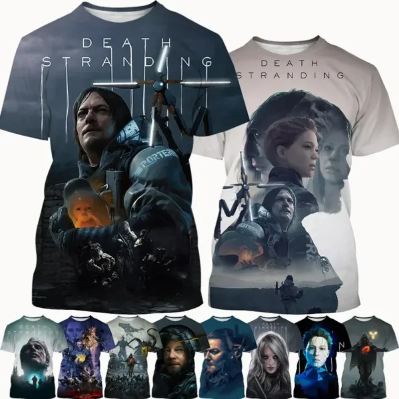 Fashion Men Clothing New Action Game Death Stranding 3D Print T-shirt Hip Hop Street Oversized T Shirt Harajuku Tops Tees