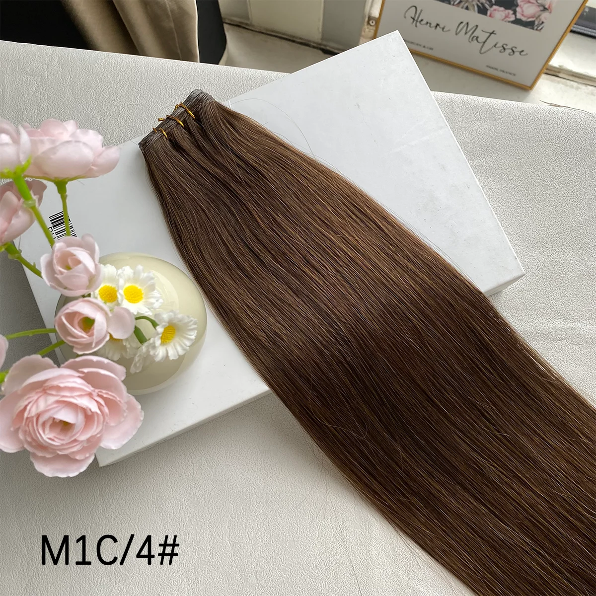 Genius Weft Haar Extensions Dubbel Getrokken Echt Menselijk Haar Dikke Punten Bone Straight Onzichtbare Platte Weft Knipbaar Salon Kwaliteit