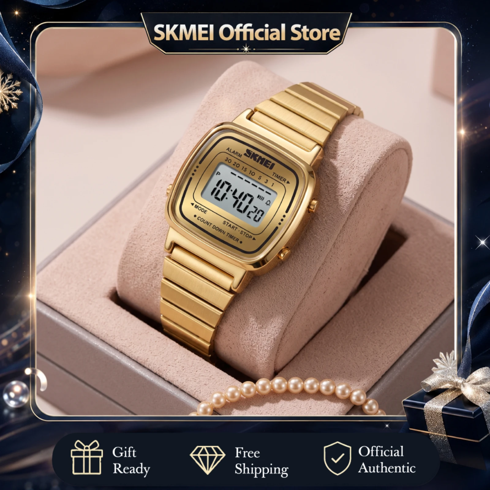SKMEI 1901 Women Wristwatch Luxury Waterproof Lady Watch Sports Small Dial Digital Watch Relogio Feminino Dating Office Wearing