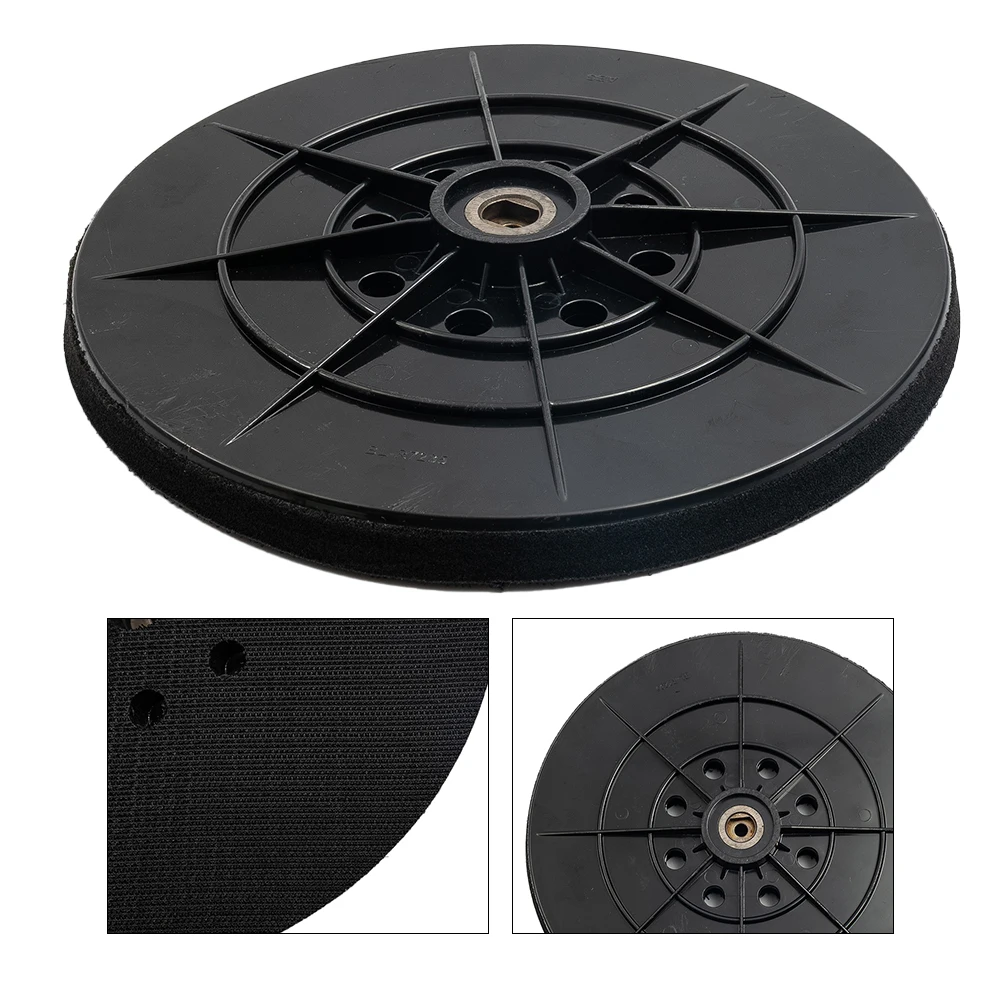 9inch 215mm Drywall Sander Backup Pad 8hole Hook And-Loop Sanding Pad With 6mm Thread Hard/Soft Sponge Polishing Backing Plate