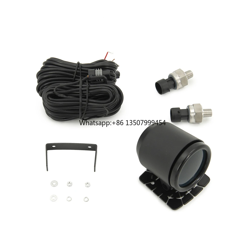 

2Inch 300psi Dual Air Suspension Gauge Air Ride Air Pressure Gauge PSI LED With 2pcs 1/8NPT Sensors and Swivel Mount Holder