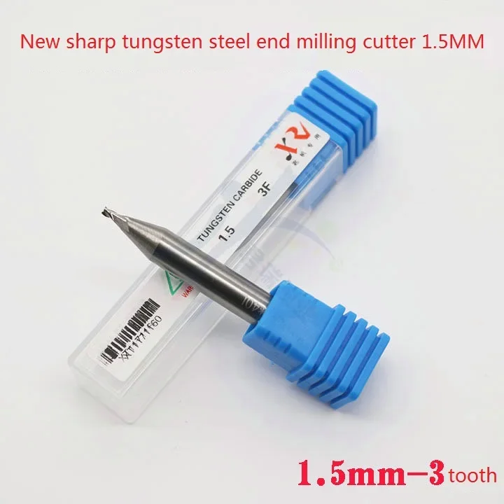 

sharp tungsten steel end milling cutter 1.5MM 3 teeth multi-function vertical key matching machine drill key groove milling