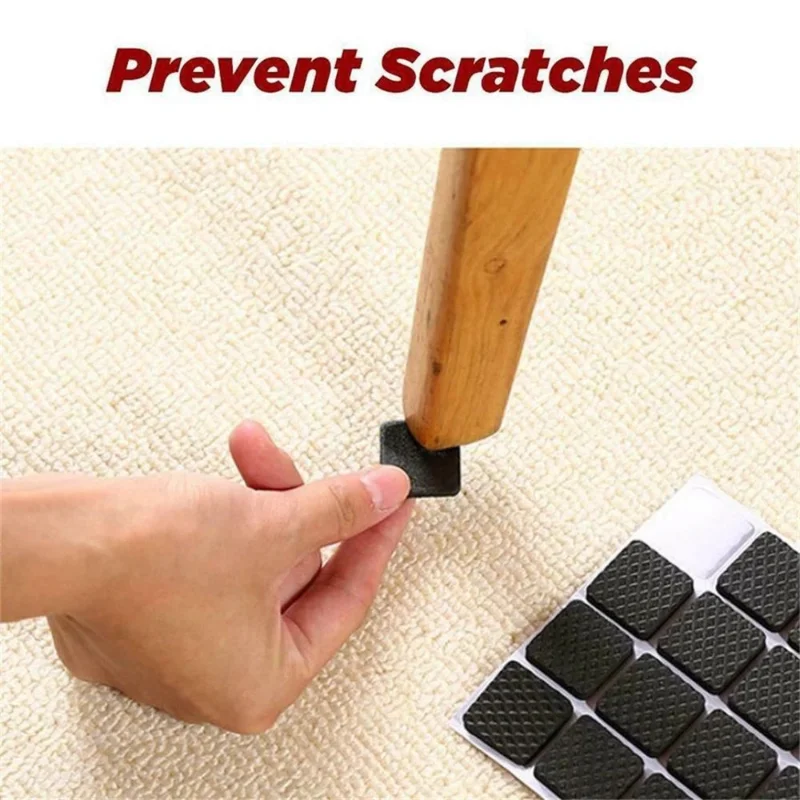 2-48PCS Self Adhesive Chair Table Leg Felt Pads Furniture Foot Mat Sticker Floor Scratch Protector Cover Carpet Anti Slip Bumper