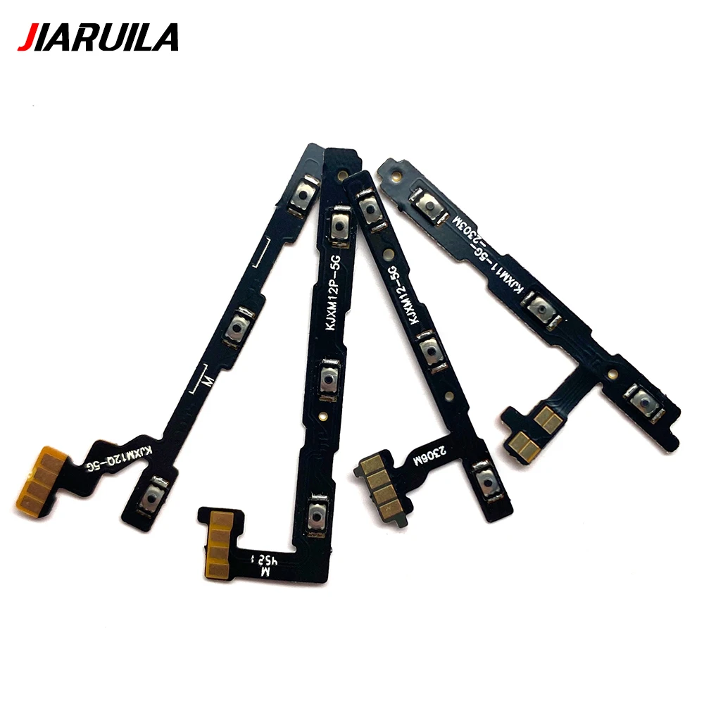 50Pcs，Power On Off Volume Side Button Key Flex Cable Replacement Parts For Xiaomi Mi 11 12 12S 13 Lite Pro 14 12s 11 Ultra 11i