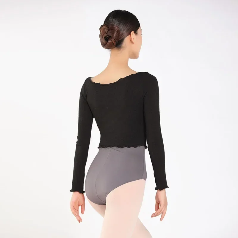 Veste thermique de ballet à manches longues pour adultes, manteau rond, une ligne, conception UR, entraînement de gymnastique, vêtements de danse Y-Female