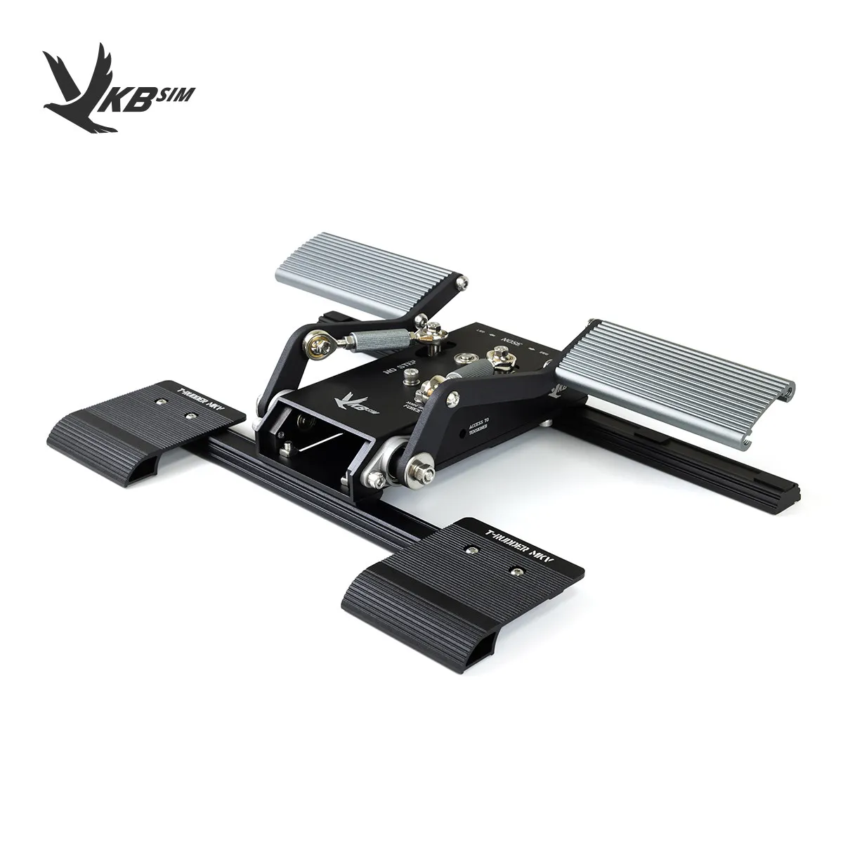 VKBSIM T-Rudder MKV Metal Foot Rudder 32 Bit ARM Controller Non Contact Magnetoresistive Sensor Flight Game Foot Rudder Gifts