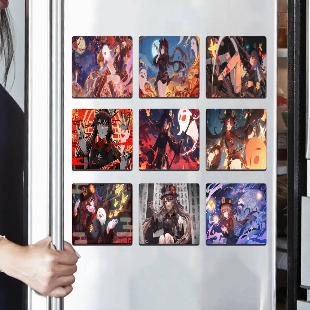Genshin Impact Hu Tao Magnet Products Personalized Sublimation Fridge Refrigerator Magnets For Kitchen