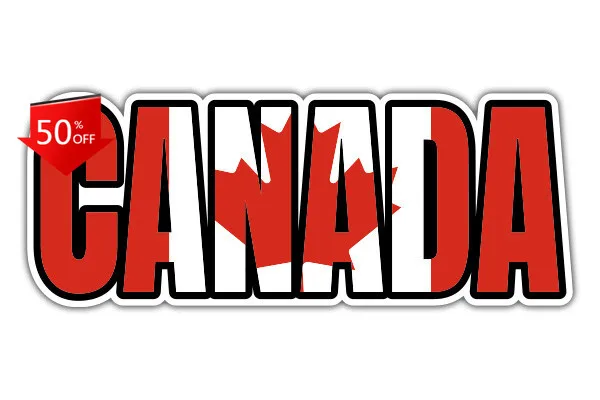 Canada Flag Country Name Vintage Truck Boat Camper Van Car Waterproof Vinyl Decal Sticker Retro Funny Aesthetic Cool