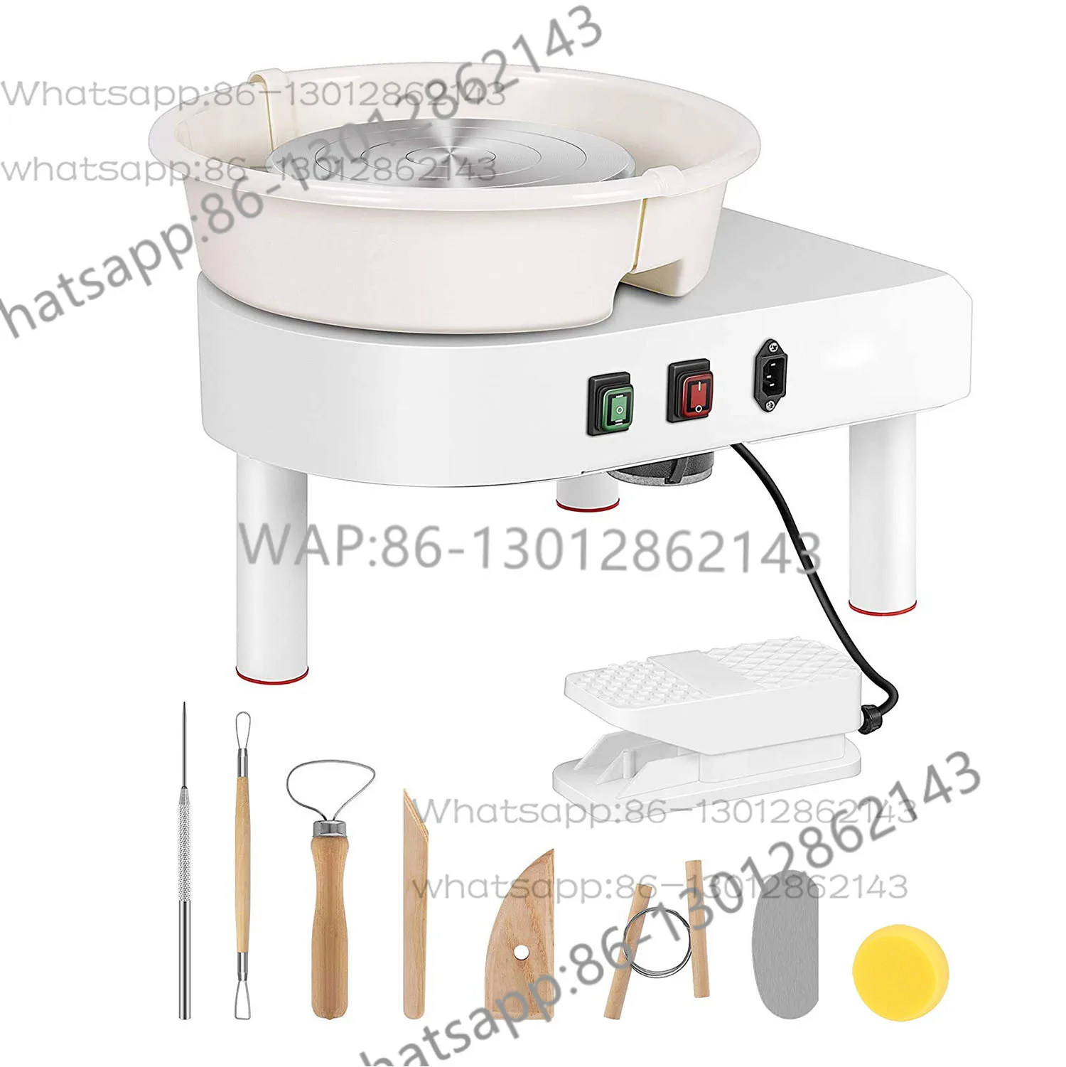 

2026 NEW 25CM Pottery Wheel Forming Machine 350W Electric DIY Clay Tool Electric Pottery Wheel Machine With Detachable Basin
