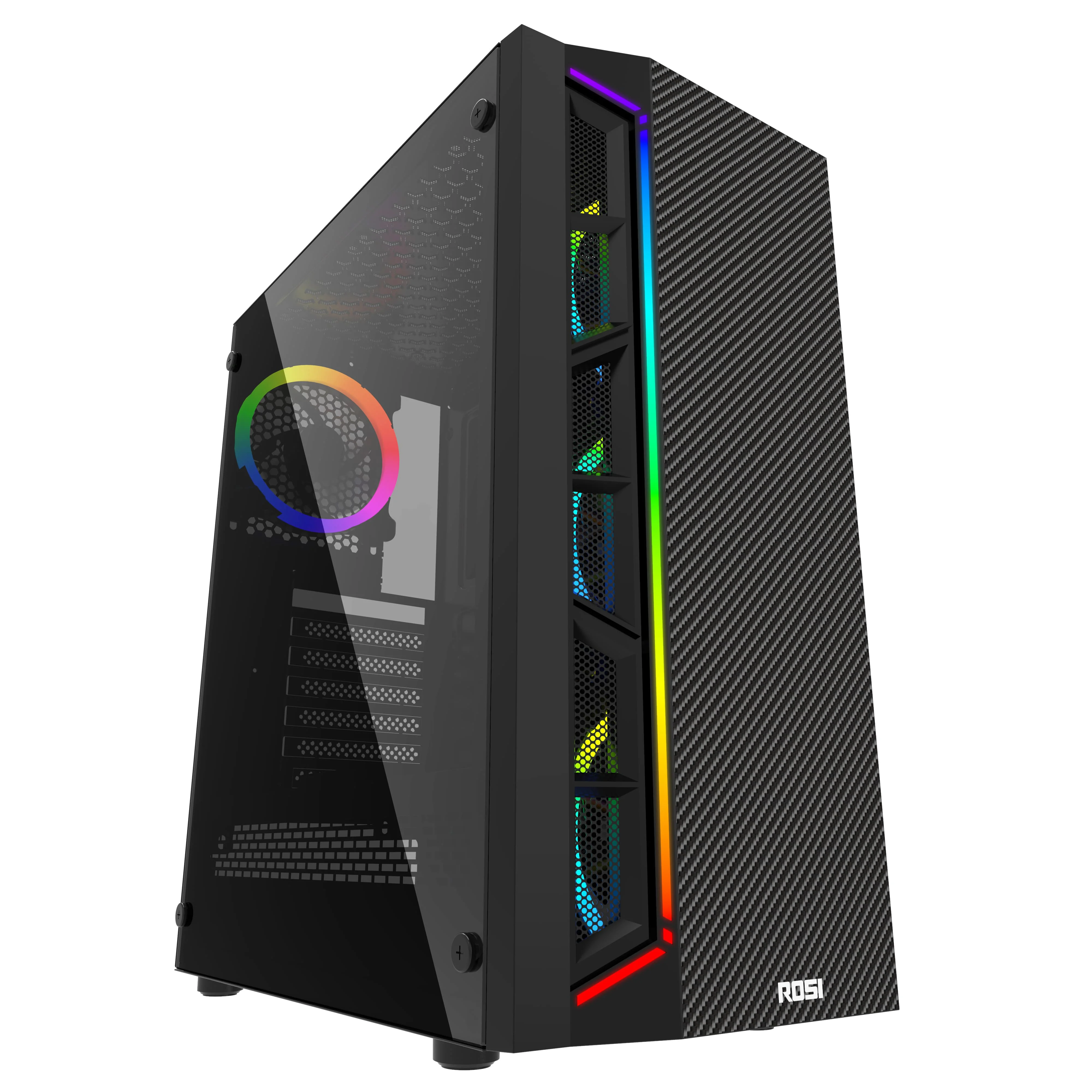 

Новейший корпус игрового ПК со светодиодной подсветкой ATX Steel PC Chassis Gamer