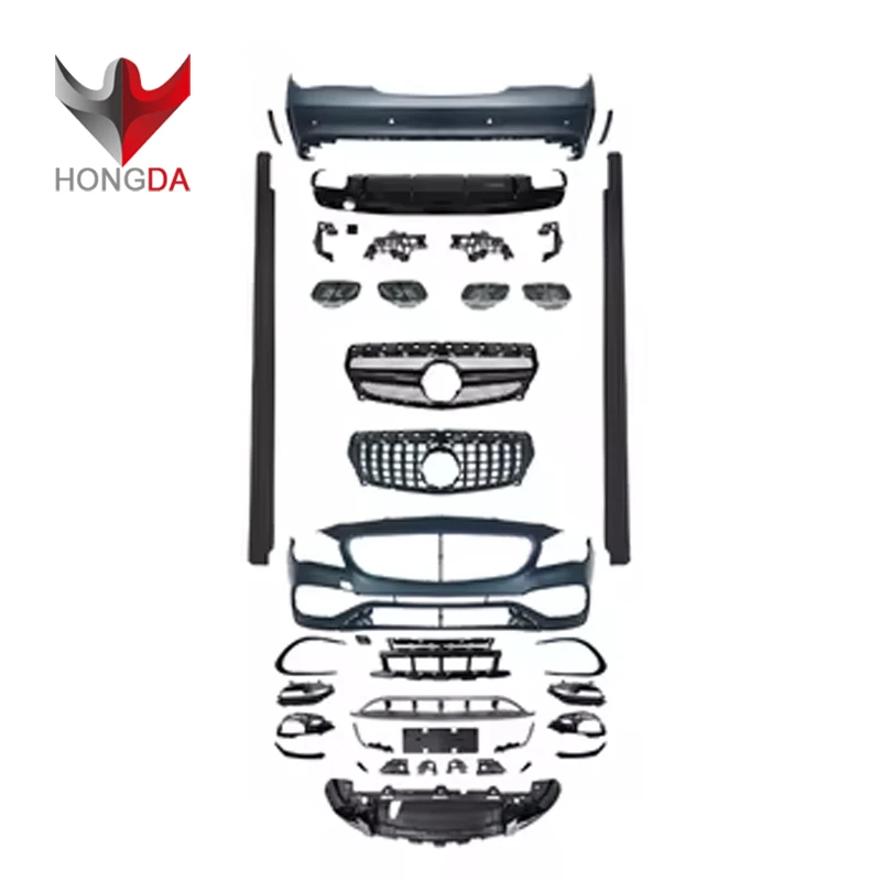 

Auto Car Parts CLA Amg Style for Mercedes-Benz W117 to CLA45 Amg PP Front Bumper Body Kits Grille and Side Skirts 2013-2019