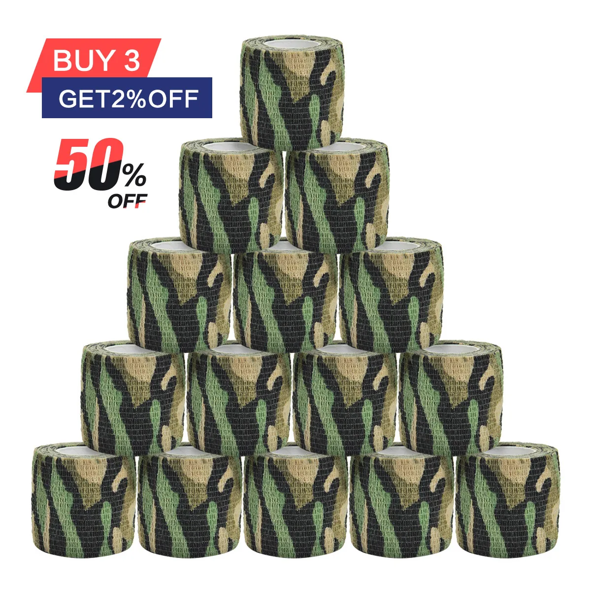 1/6/10 pcs wetlands Elastic Outdoor Hunting Camouflage Stealth Tape Waterproof Wrap Durable Self Adhesive Elastic Bandage