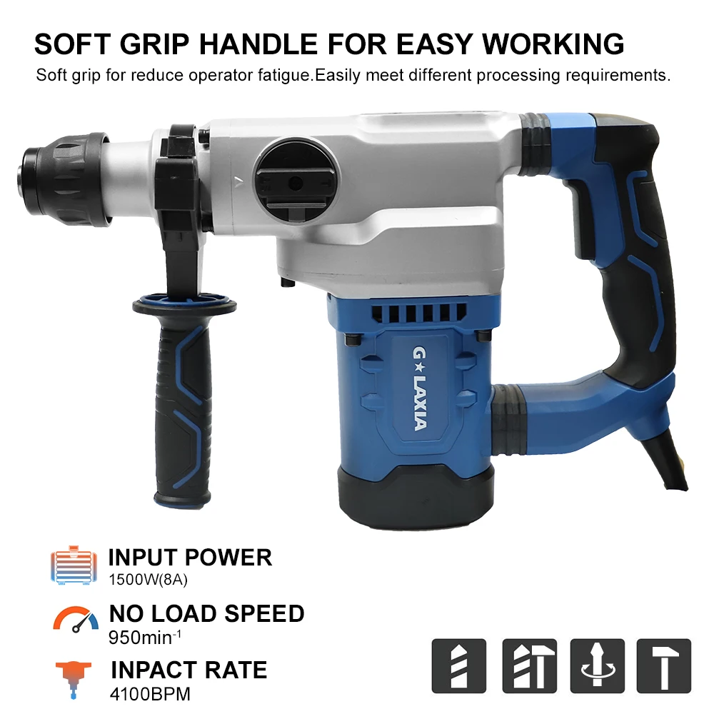 

4100BPM Electric Rotary Hammer Concrete Drill and Breaking Machine with SDS Plus Holder