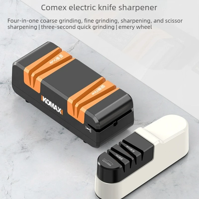 Electric Knife Sharpener Multifunction Small Grinding Wheel Sharpening Stone Tool Home Kitchen Automatic 6