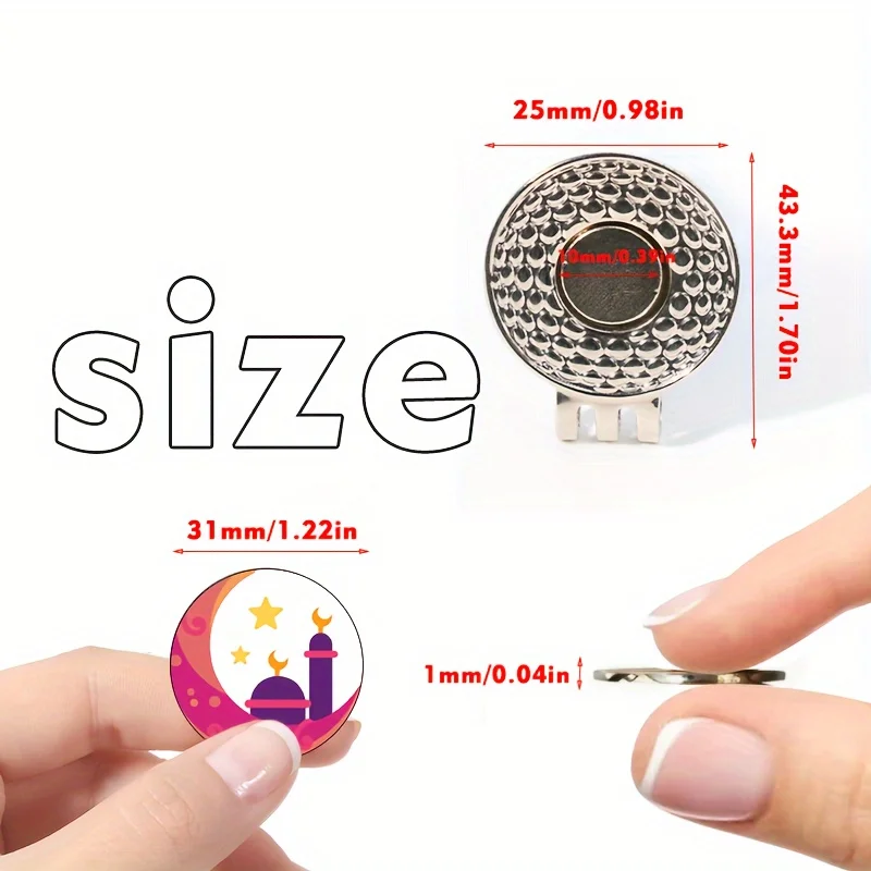 25mM magnetic metal golf ball logo - fashion ball logo, gift box packaging, perfect for men and women's golf gifts