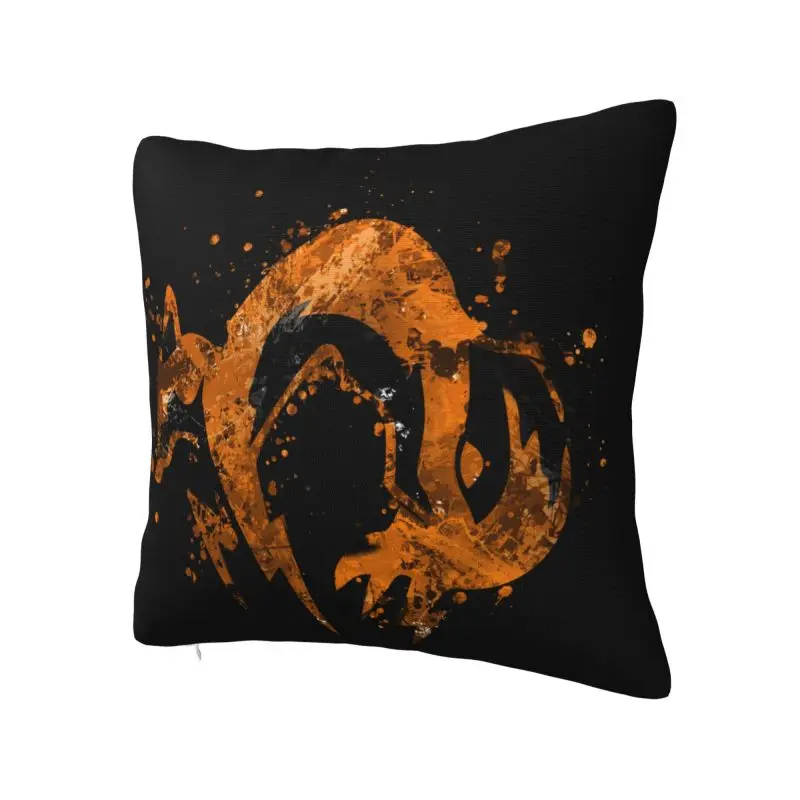 Metal Gear Solid Fox Hound Logo Cushion Covers Velvet Video Game Gift Pillow for Car Square Pillowcase Living Room Decoration