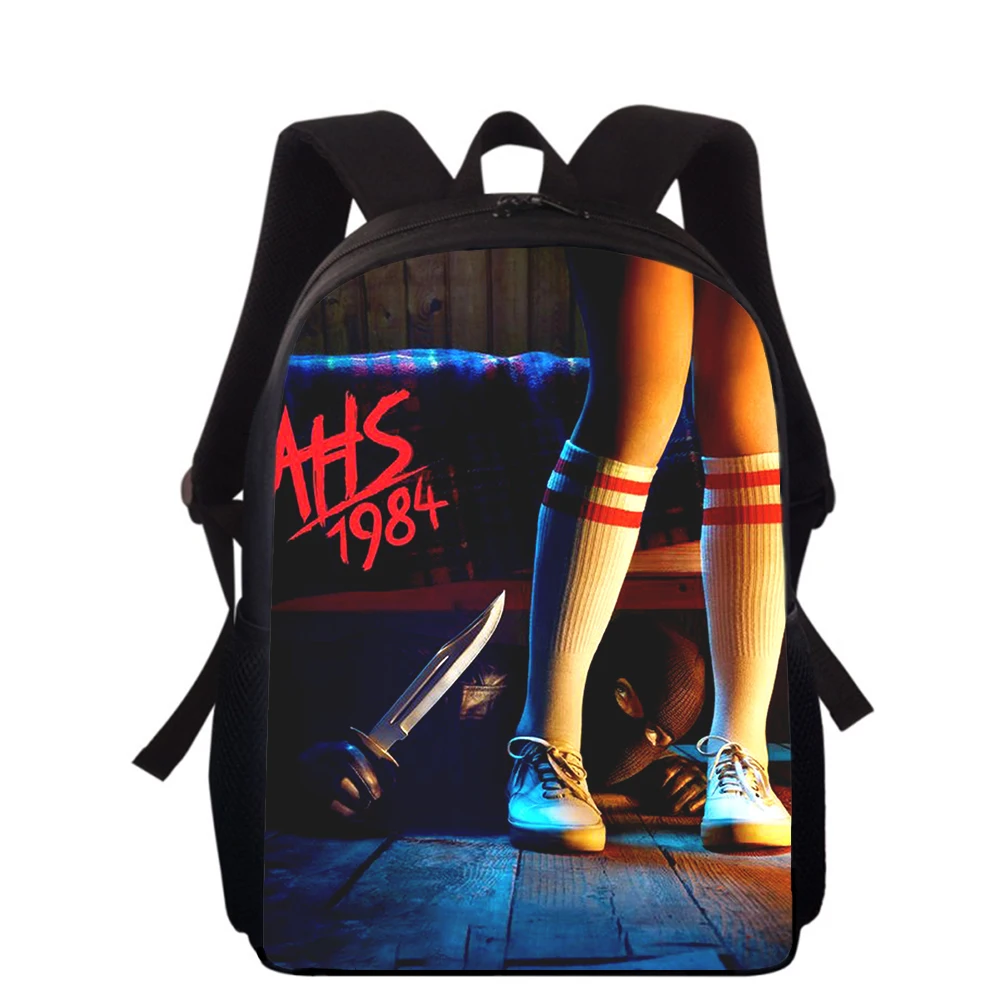 Sac à dos imprimé 3D American Horror Story pour enfants, sacs d'école primaire pour garçons et filles, sac à dos pour étudiants, sacs de livre scolaire, 15 po, 1984