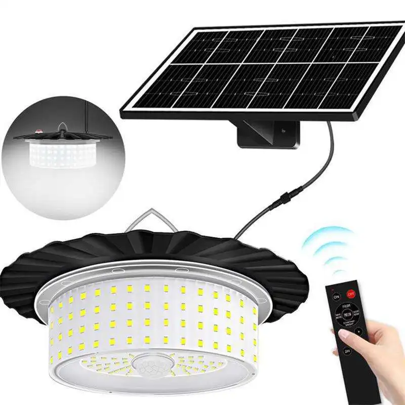 Outdoor Solar Motion Sensing Barn Light 244 LEDs 5 Adjustable Modes IP65 Waterproof For Home Garage Yard Camping Decor Lamp