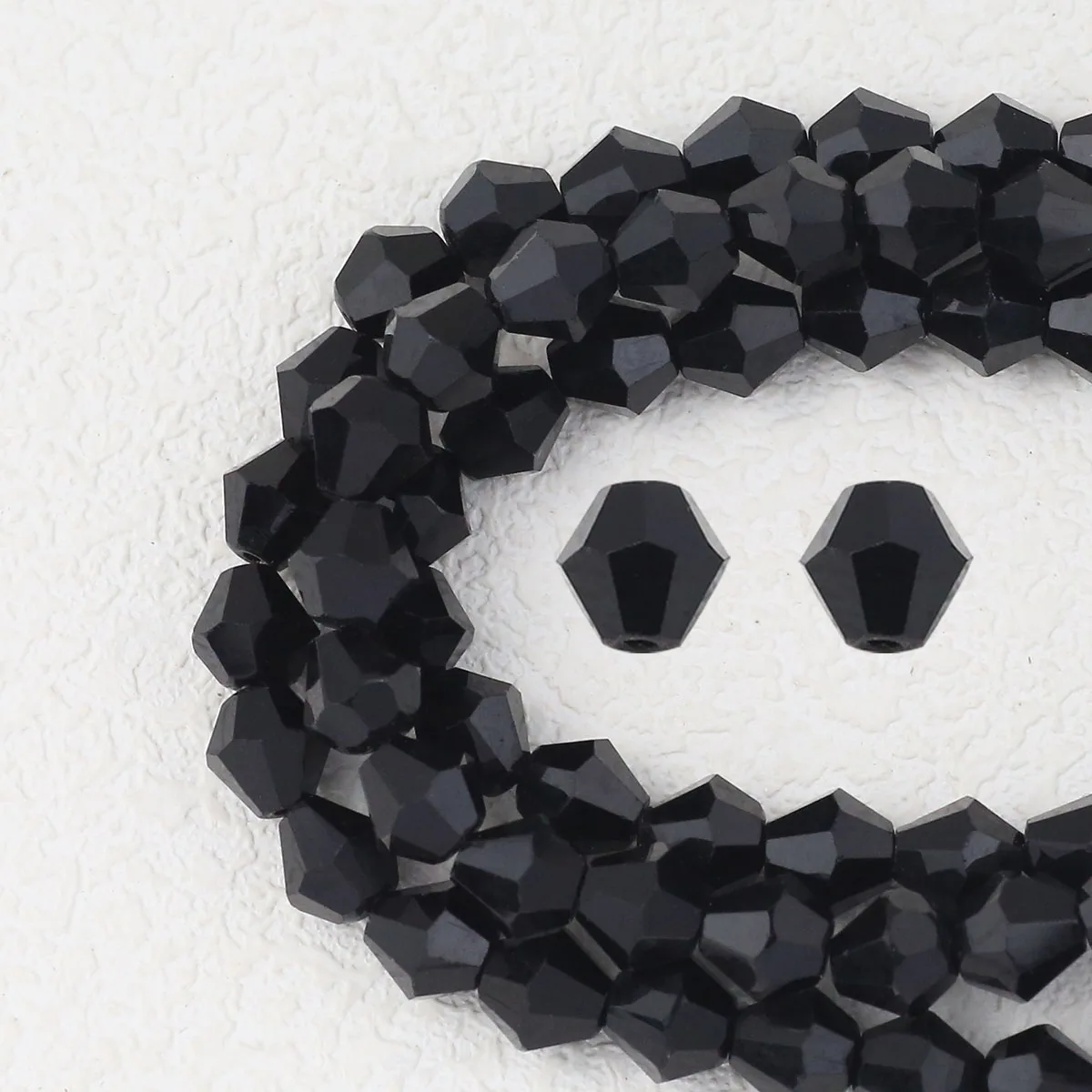 3/4/6/8mm Austrian Crystal Black AB Color Rhombus Beads Loose Spacers Beads For Jewelry Making DIY Charms Bracelets 29-290pcs