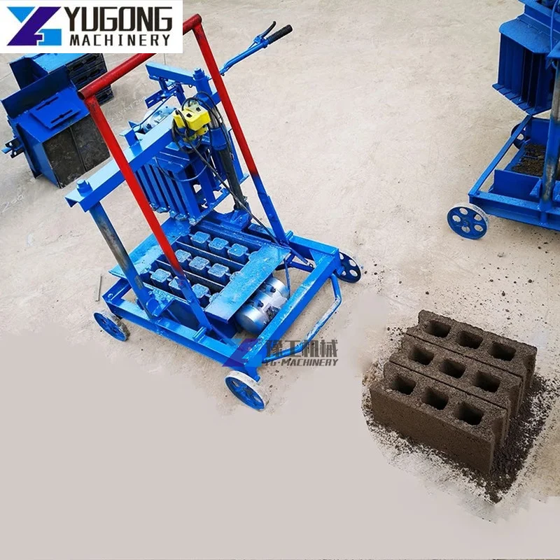 High Quality Small Mobile Brick Machine Scale Manual Cement Bricks Manufacturing Machine Fly Ash Paver Brick Grinder Machine