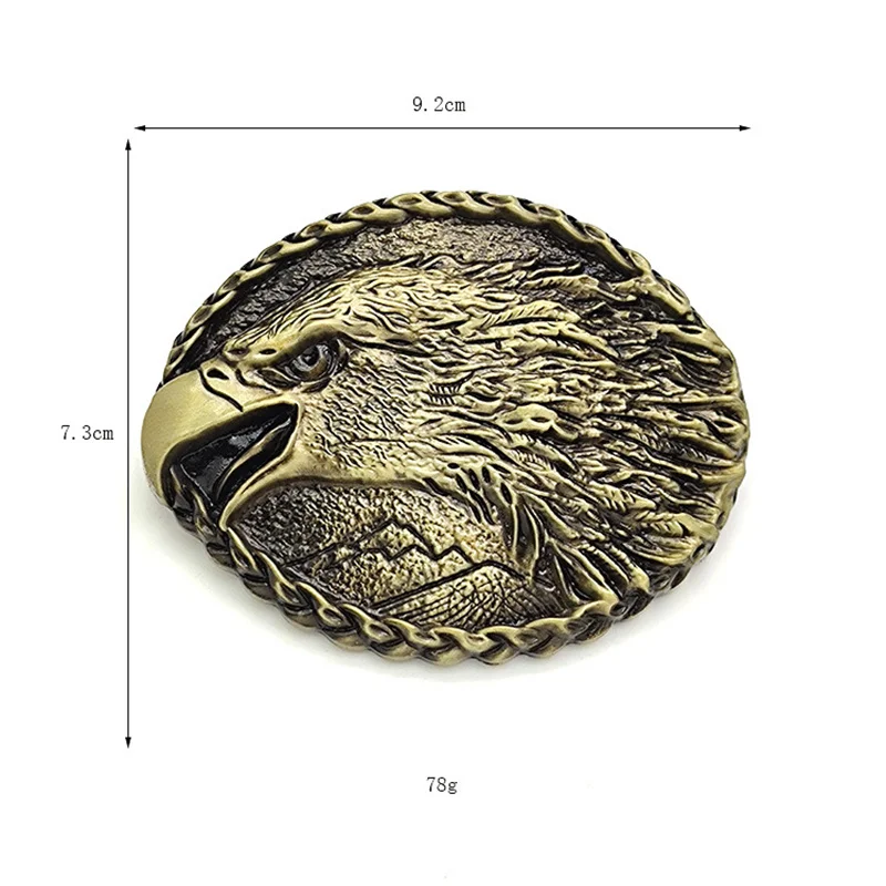 Zinc alloy eagle head cap buckle in western style