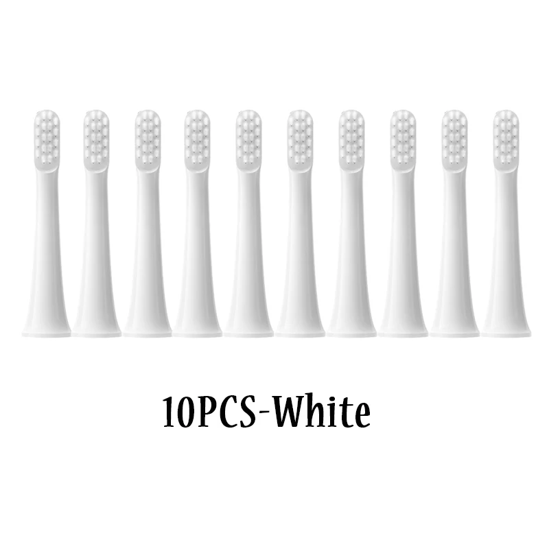 10pcs Replacment Heads For XIAOMI T100 Sonic Electric Toothbrush Soft Vacuum DuPont Whitening Clean Bristle Brush Nozzles Head