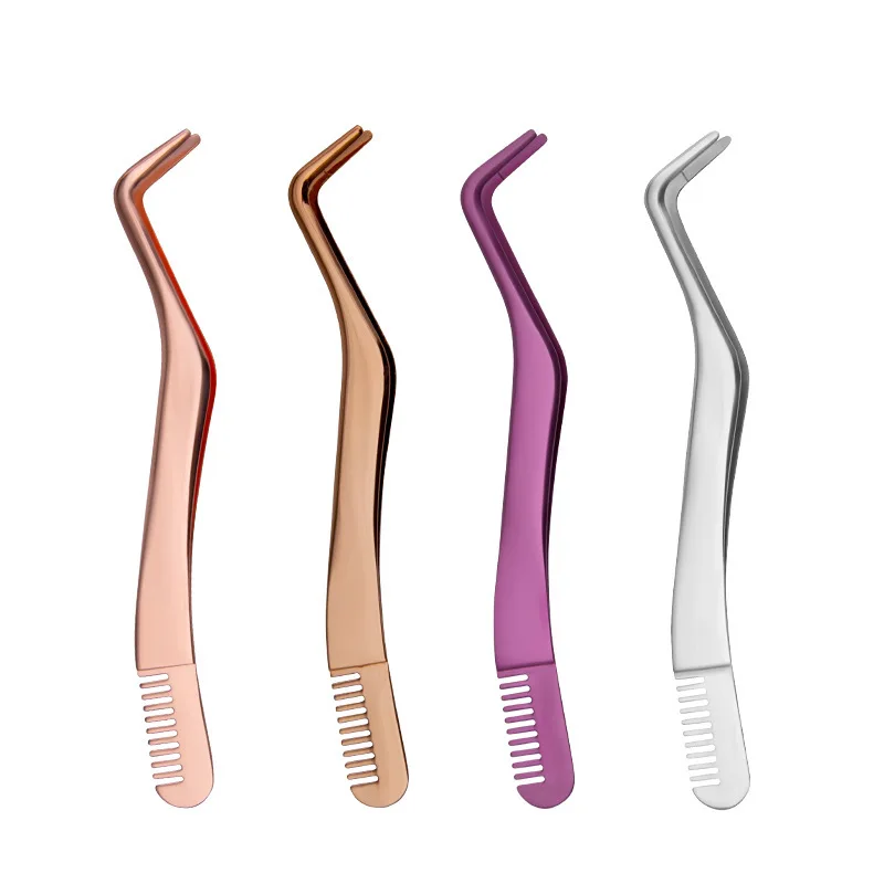 Eyelashes Tweezers Macaron Tweezer Eyelash Extension Scrapbook Sticker Tape Picking DIY Stainless Clip DIY Tools Tweezer Comb