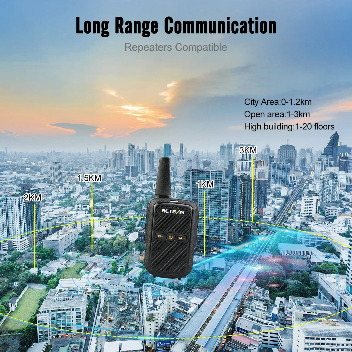 Retevis RT15 Mini Walkie Talkie Portable Two-Way Radio Small Communicator for Hotel Hunting - Choose 1 Or 3Pcs Set
