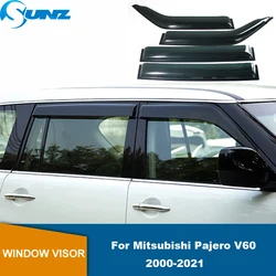 Window Visor For Mitsubishi Montero Pajero V60 2000-2021 Car Wind Shields Sun Rain Deflector Guards Side Window Deflector SUNZ