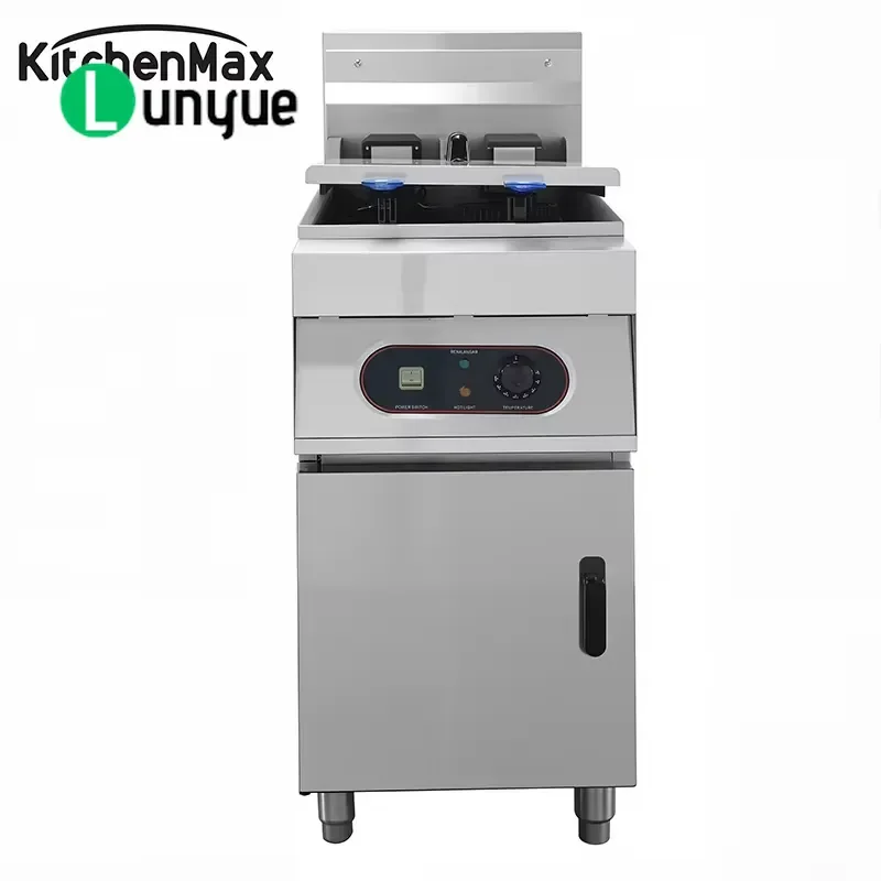 Commercial Electric Deep Fryer Single Tank Double Basket High Output Stainless Steel Kitchen Restaurant Catering Equipment
