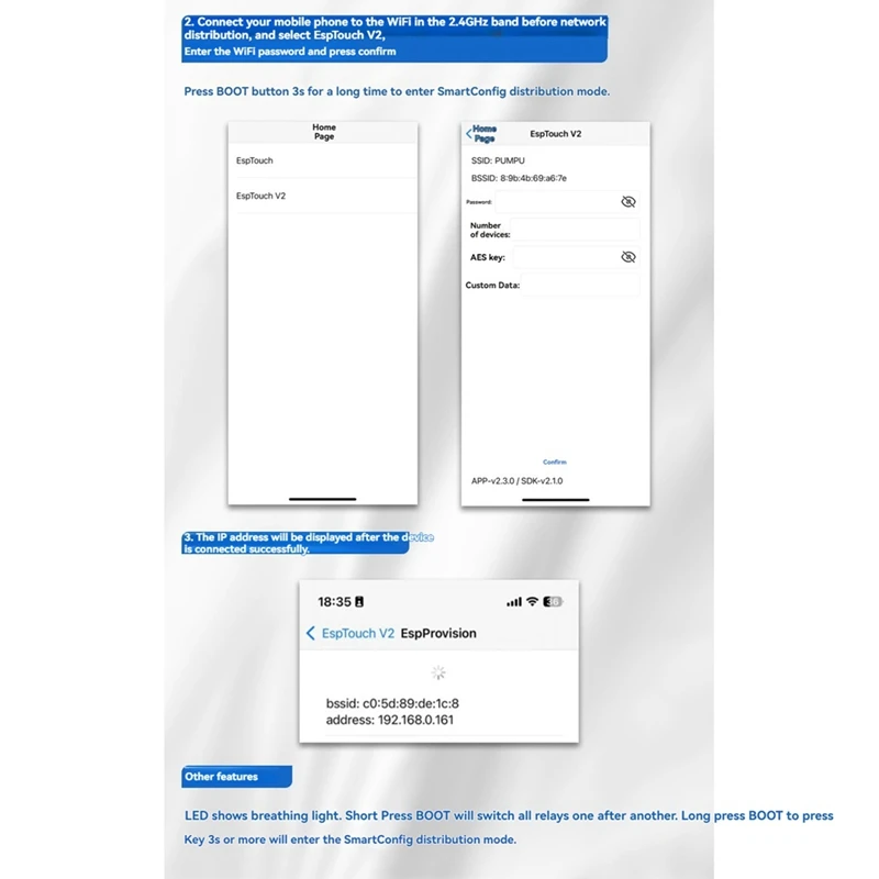Módulo de relé de 4 canales 30A DC7-28/5V WIFI Bluetooth módulo de relé ESP32-WROOM Placa de desarrollo