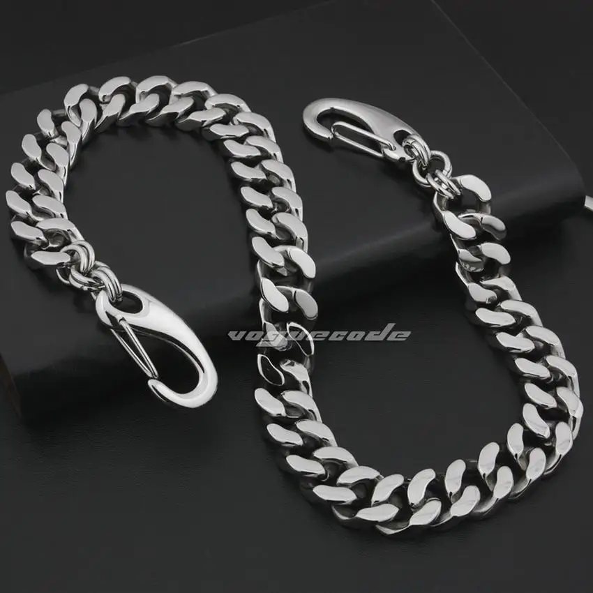 Stainless Steel Huge Heavy Mens Biker KeyChain Punk Wallet Chain DIY Accessory 5D006WC 3P1